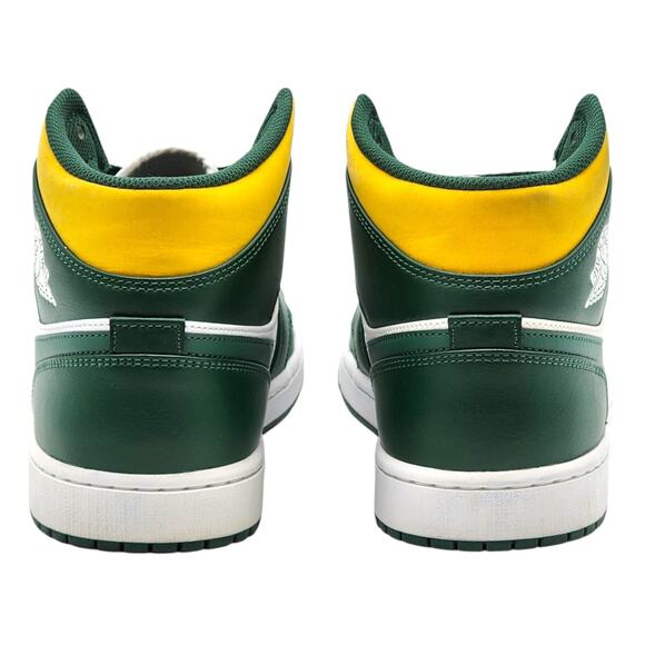 Nike Air Jordan 1 Mid 554724-371 Leather Sneakers Noble Green US 11 - New - Picture 5 of 12